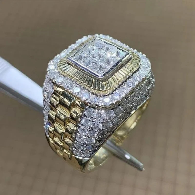 Zirconia Gold Plated Ring