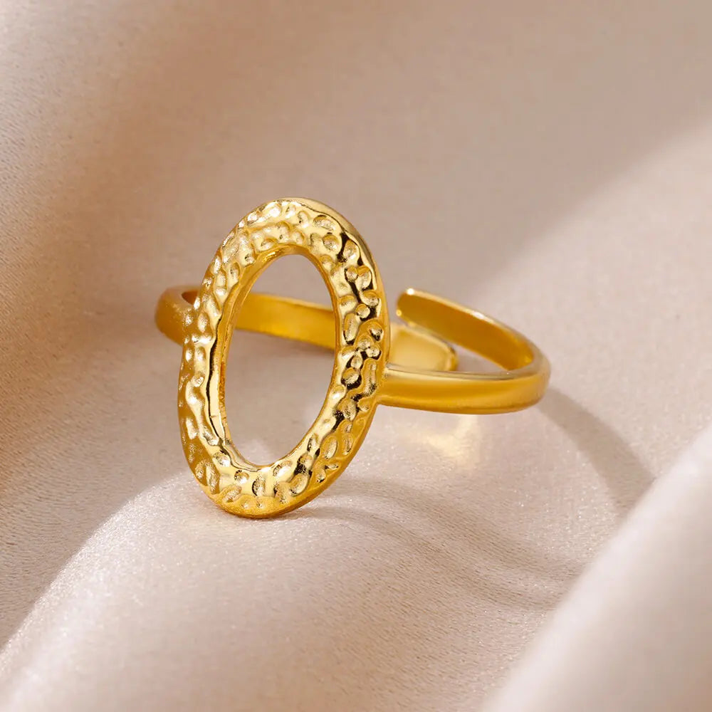 Vintage Ancient Greek Arethusa Goddess Coin Ring - gold plated
