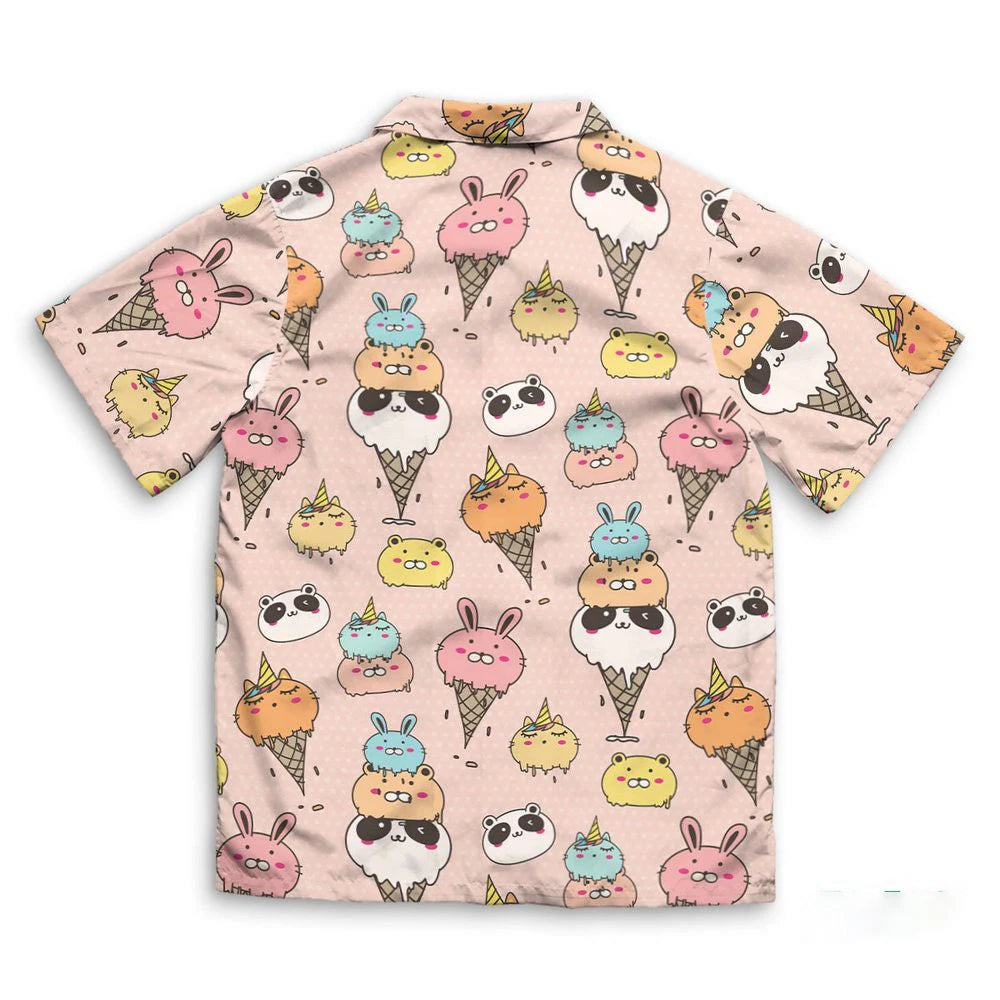 Hawaiian Ice Cream Print shirts