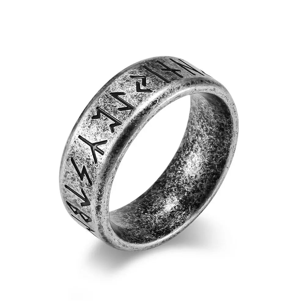 Nordic Retro Viking Rune Ring