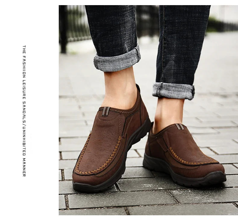 Handmade Retro Leisure Loafers Shoes