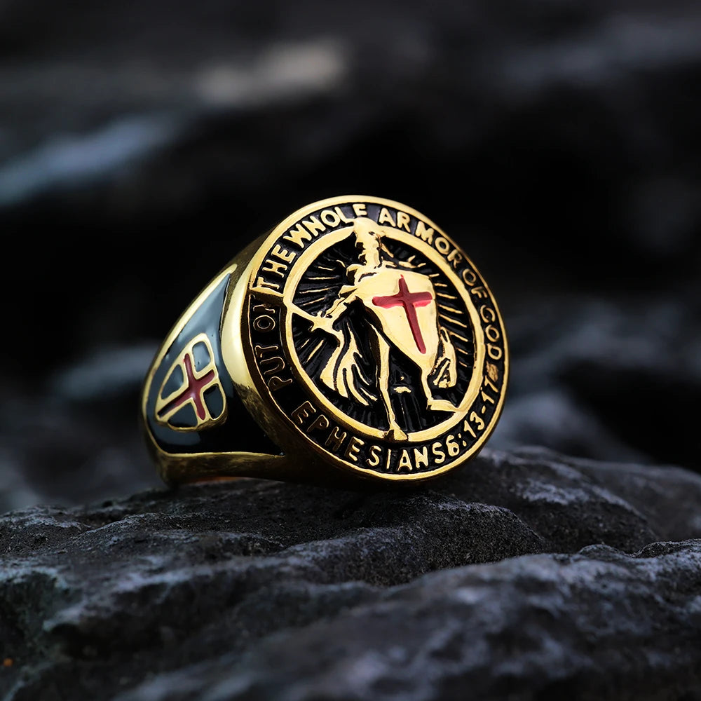 Men's Titanium Steel Gold-plated Ring