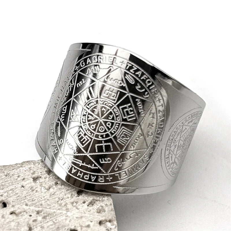 Seven Archangels Angel Adjustable Ring