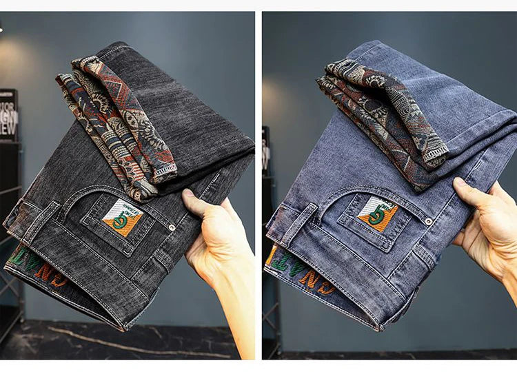 Embroidered Denim Shorts