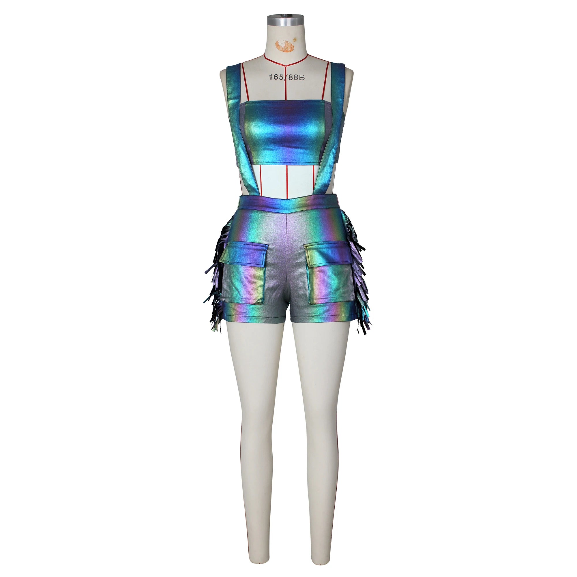 JRRY Casual Women Pants Pockets Buttons Zippers Shorts