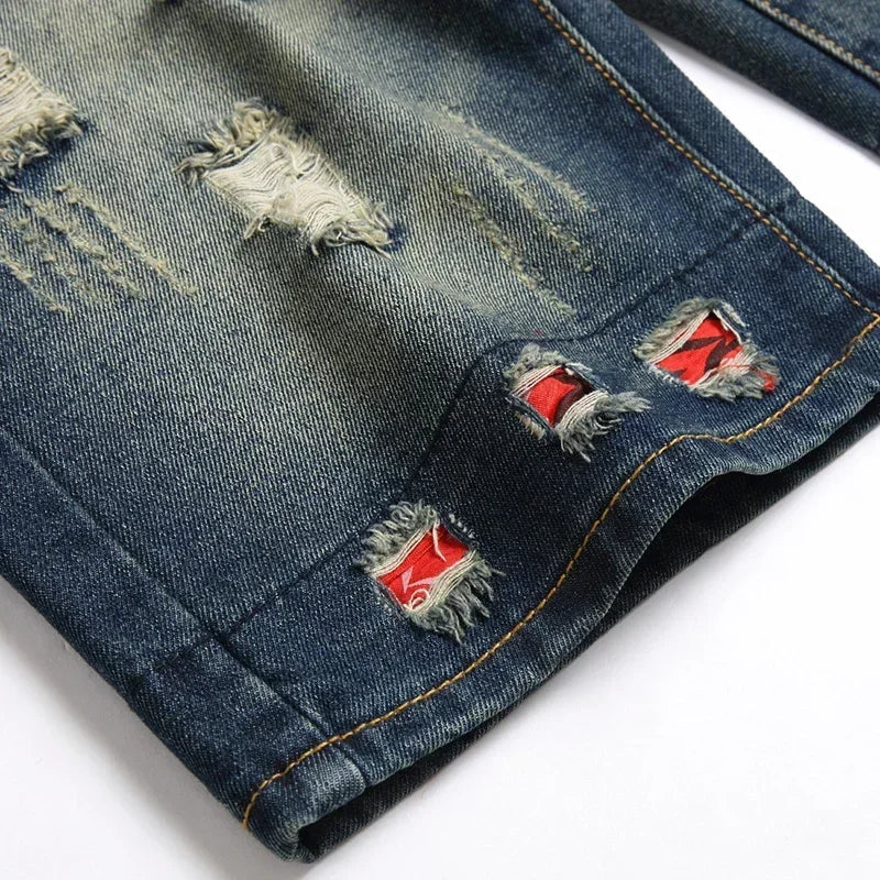 Never function Ripped Denim Shorts