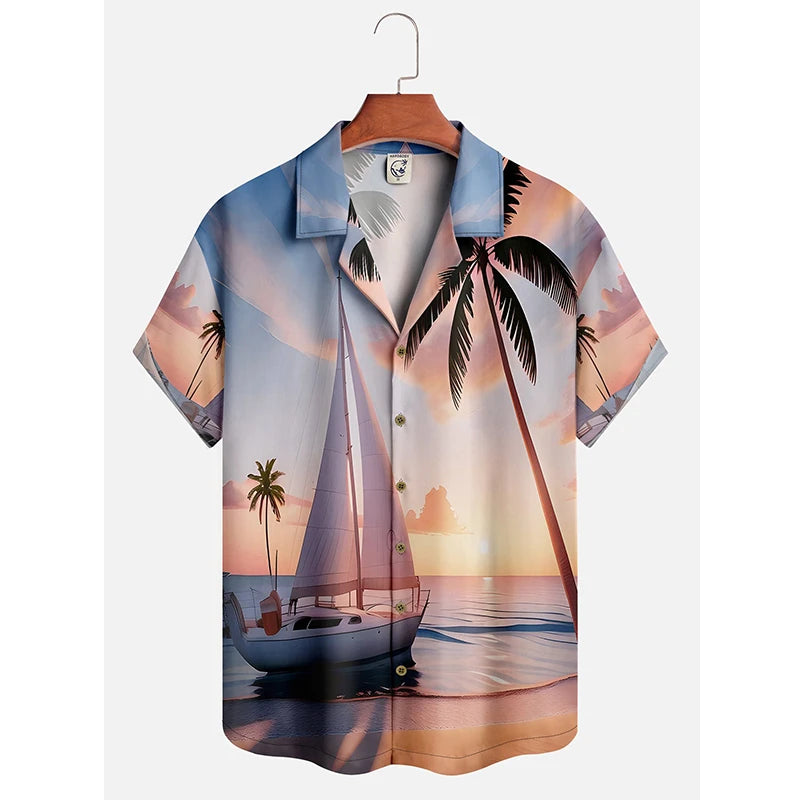 Hawaii  Dusk Pattern Casual Shirt