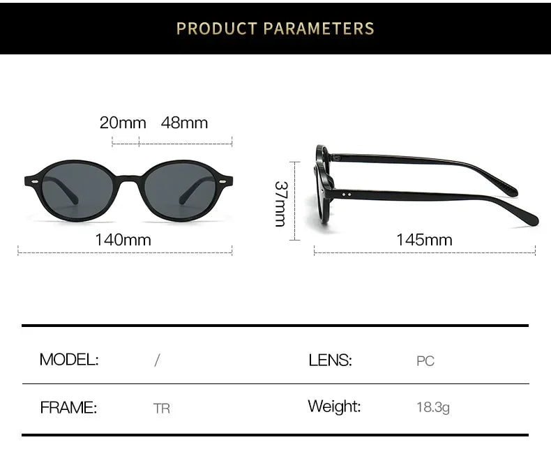 Retro Small Oval Sunglasses