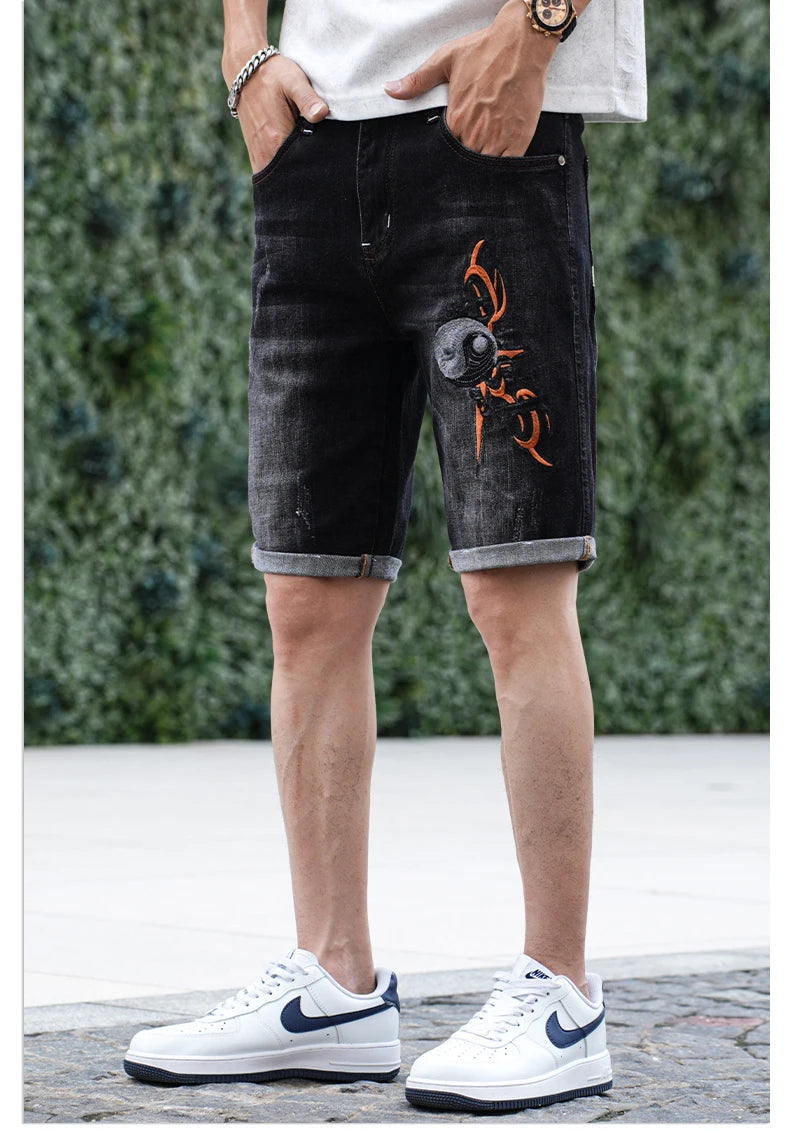 Stretch Denim Shorts
