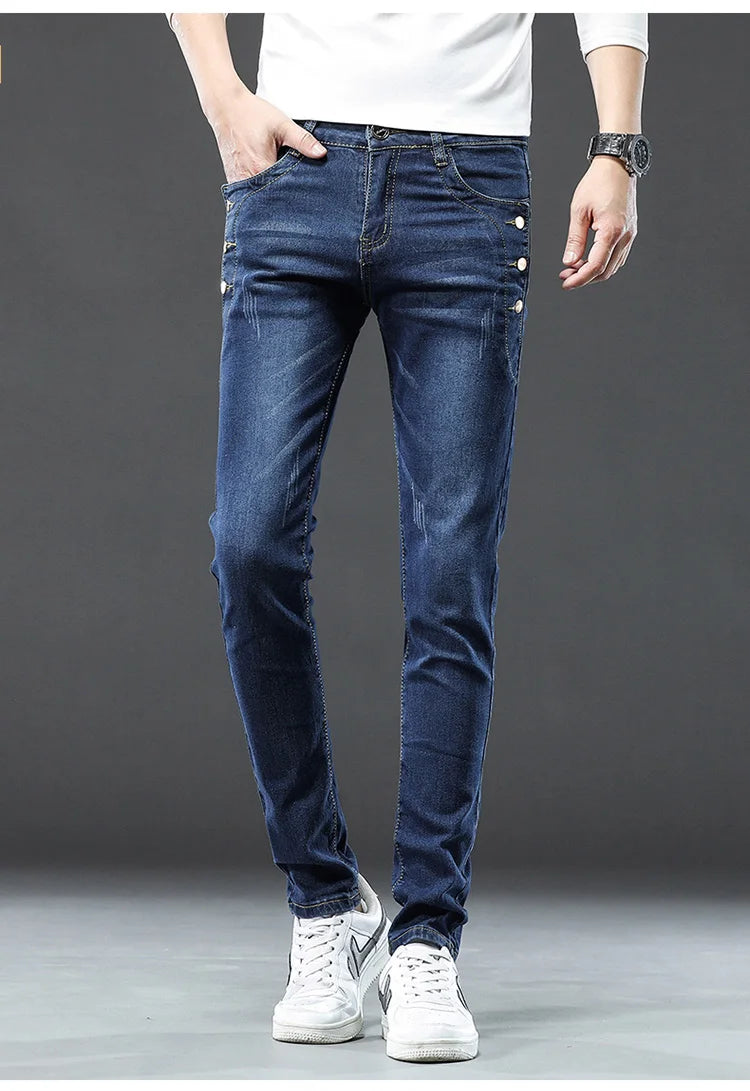 Classic Slim Vintage Fashion  Designer Jeans