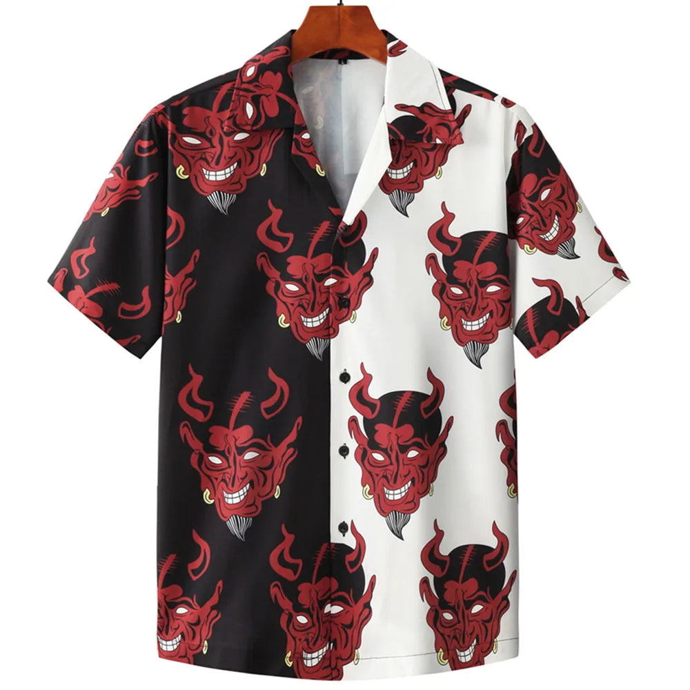 Hawaiian Devil Print Shirt