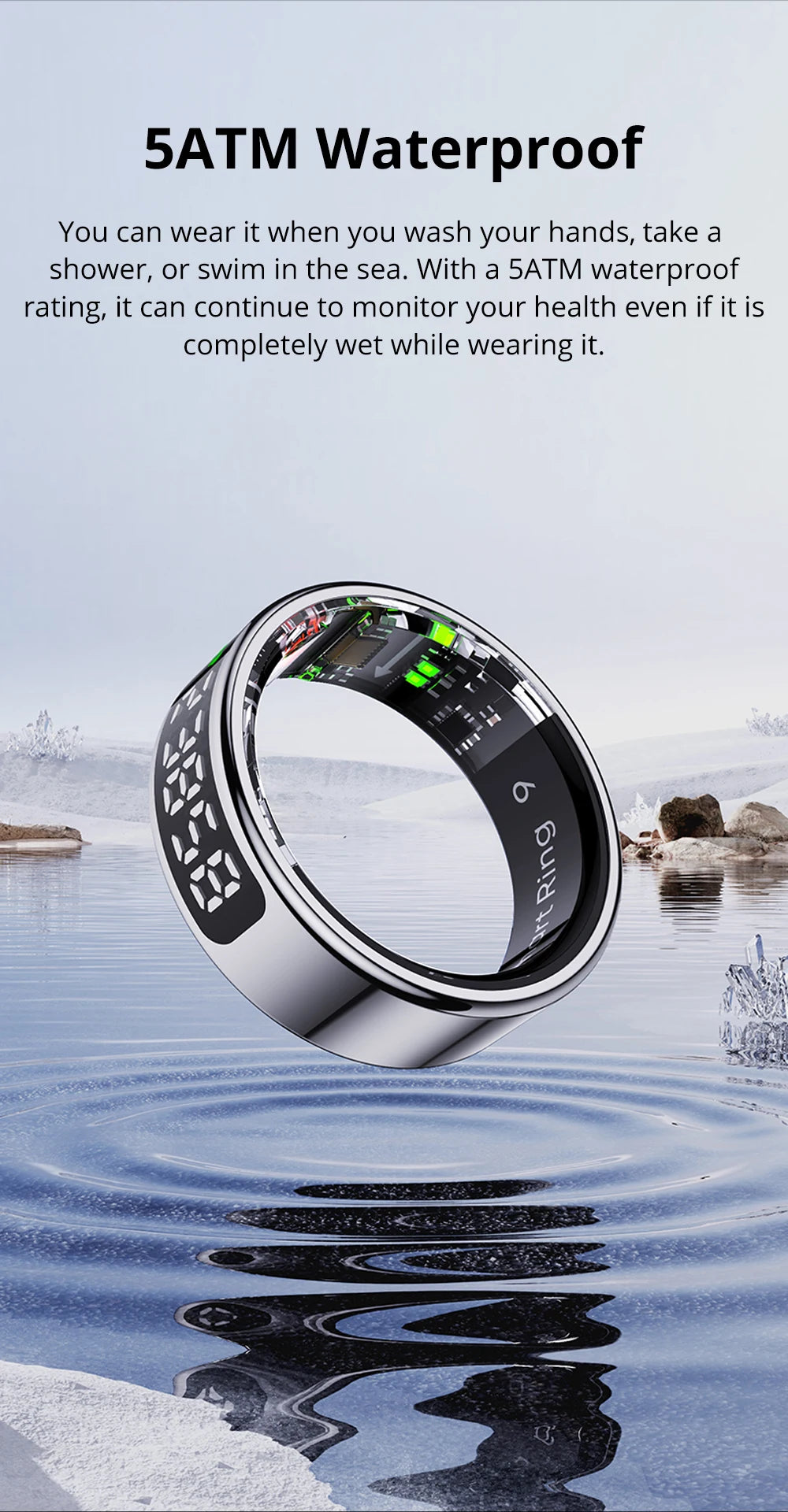 COLMI R12 Smart Ring with Display Screen and Touch