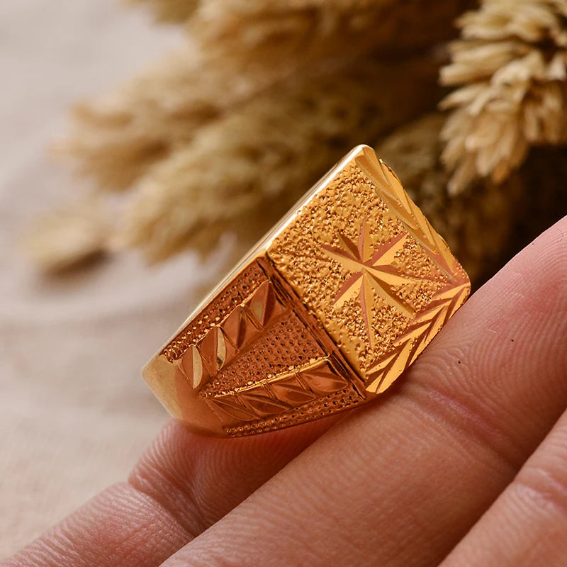 24k gold plating Dubai Middle Eastern Rings