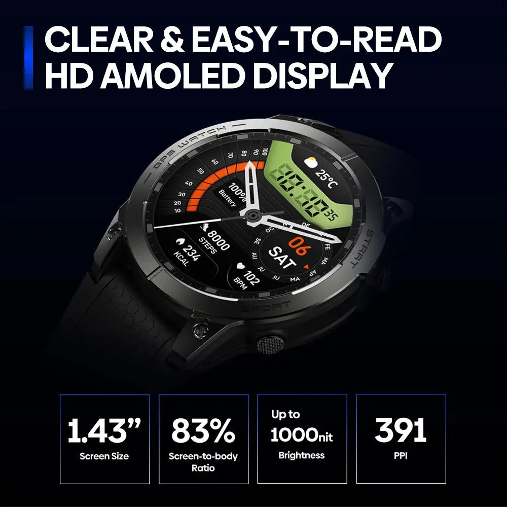 Zeblaze Stratos 3 PRO GPS Smart Watch
