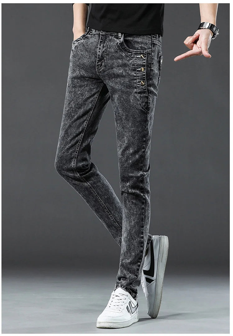 Classic Slim Vintage Fashion  Designer Jeans