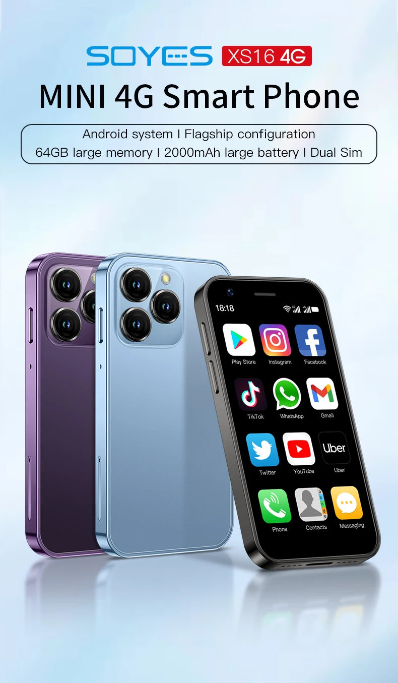 SOYES XS16 Mini 4G LTE Android10.0 Smartphone
