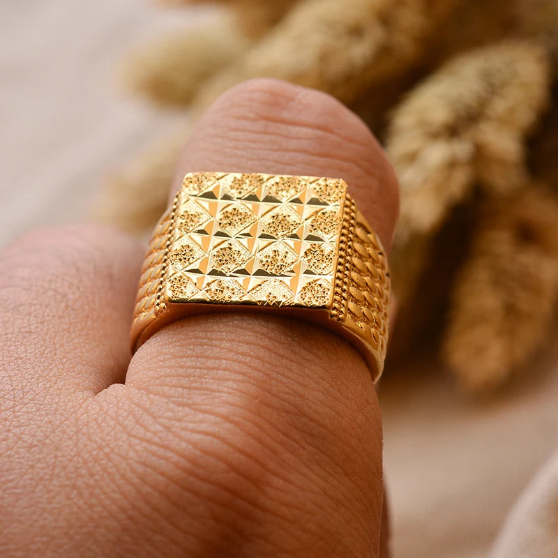 24k gold plating Dubai Middle Eastern Rings