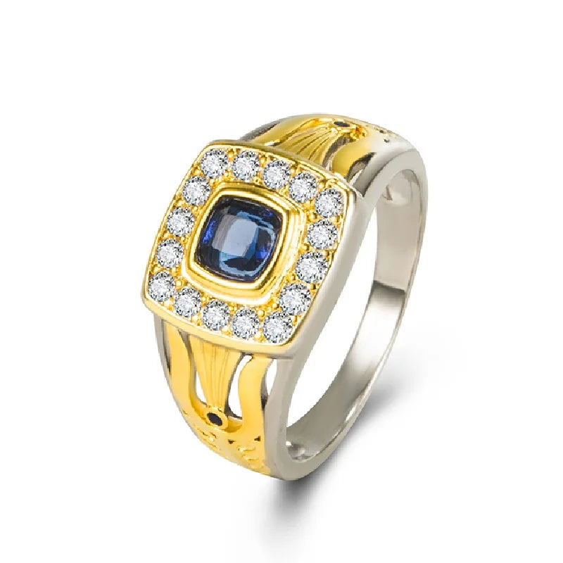 FUIHETYS  925 Silver Zircon Gemstone Ring