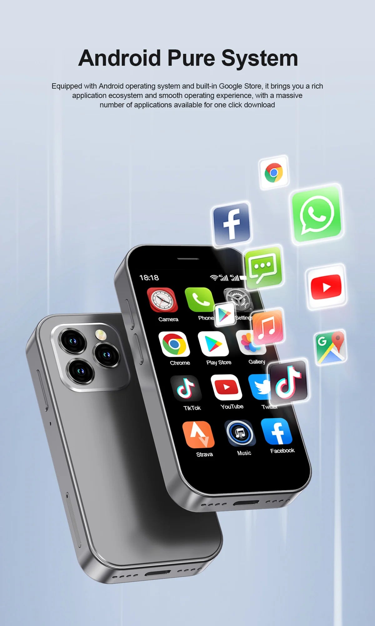 SERVO KING8000 4G Cellular Network Mini Smartphone