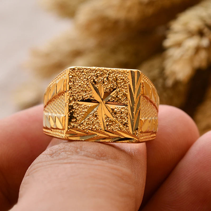 24k gold plating Dubai Middle Eastern Rings