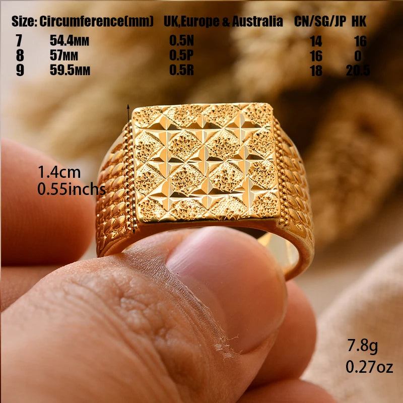 24k gold plating Dubai Middle Eastern Rings