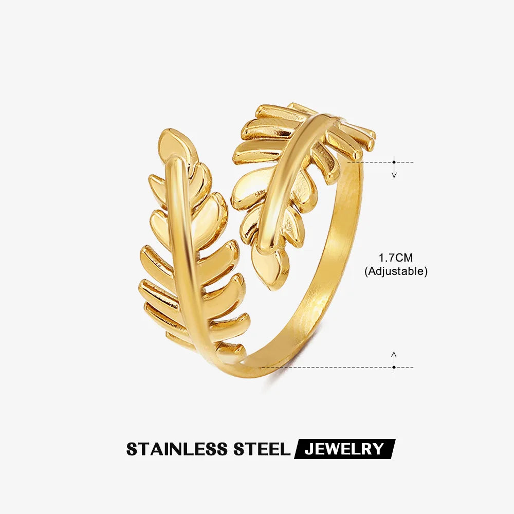 Shell Rings for Women Adjustable Gold Color