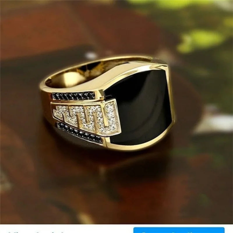 Men's Metal Gold Color Punk Rings