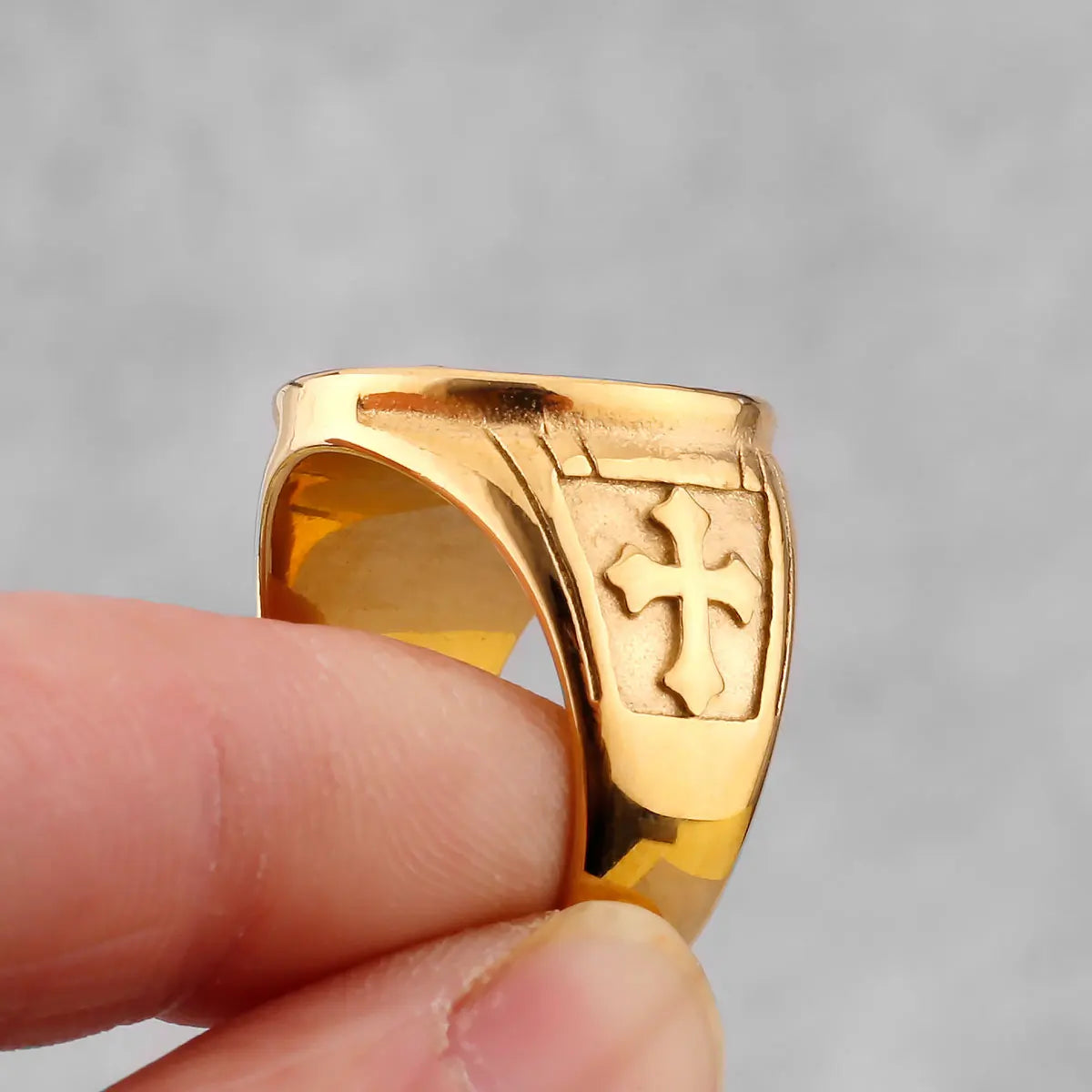 Archangel Religion Amulet Cross Ring