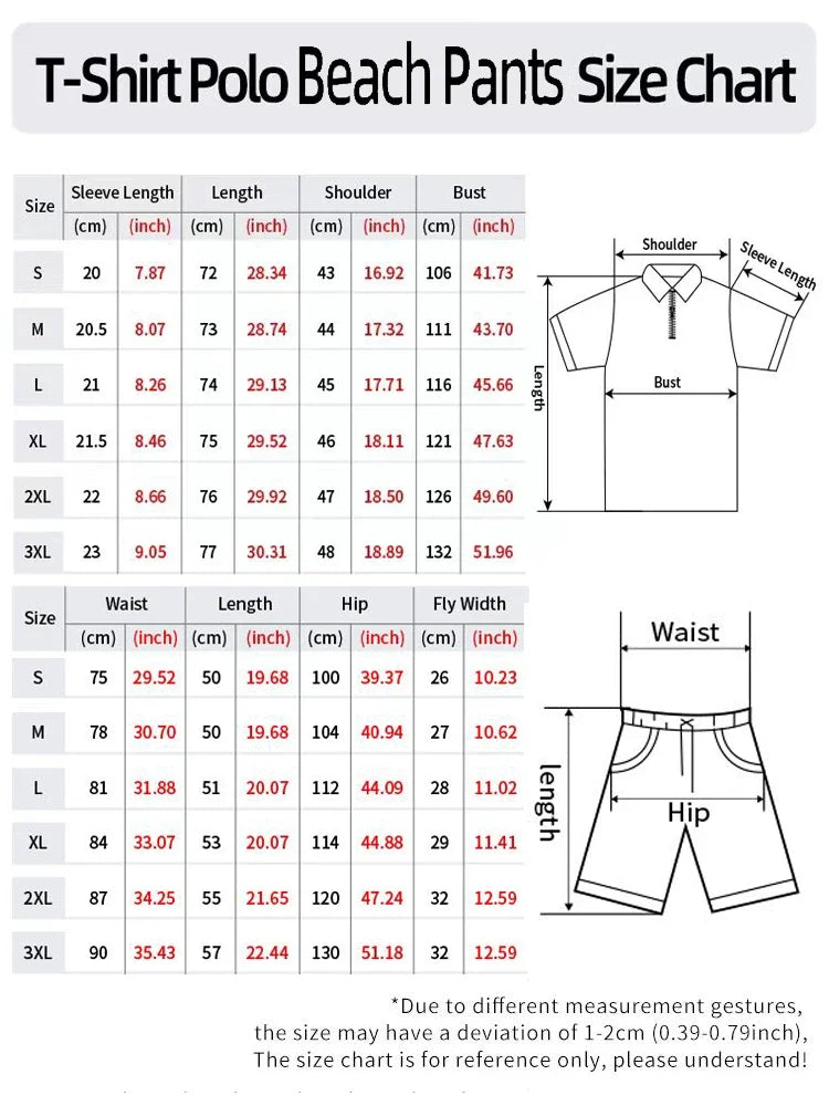 3D Print  Polo Shirt & Shorts