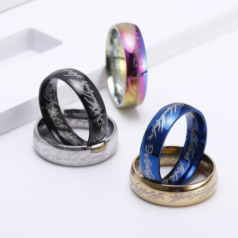 'RINGS OF POWER' 3D Carved Engraving Rings