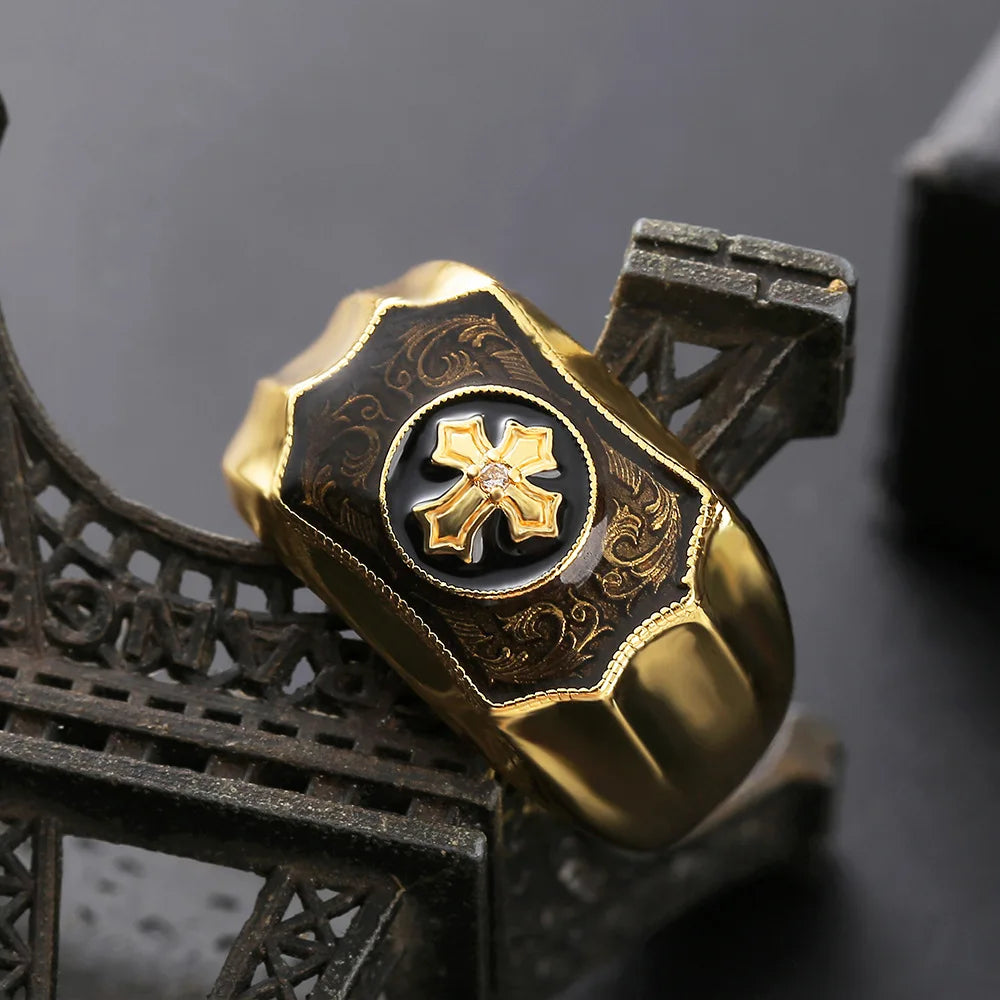 Faith and Strength Gold Color Ring
