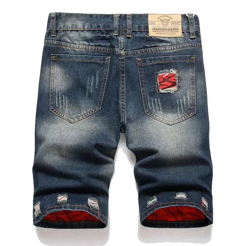 Never function Ripped Denim Shorts