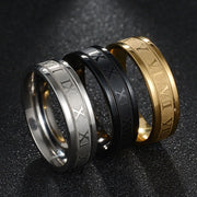 Seakissky Stainless Steel Roman Ring