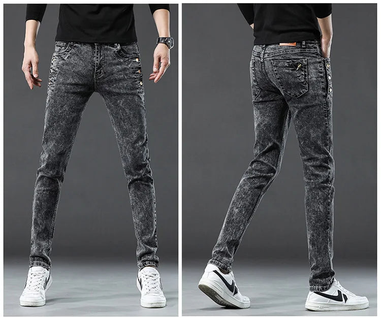 Classic Slim Vintage Fashion  Designer Jeans