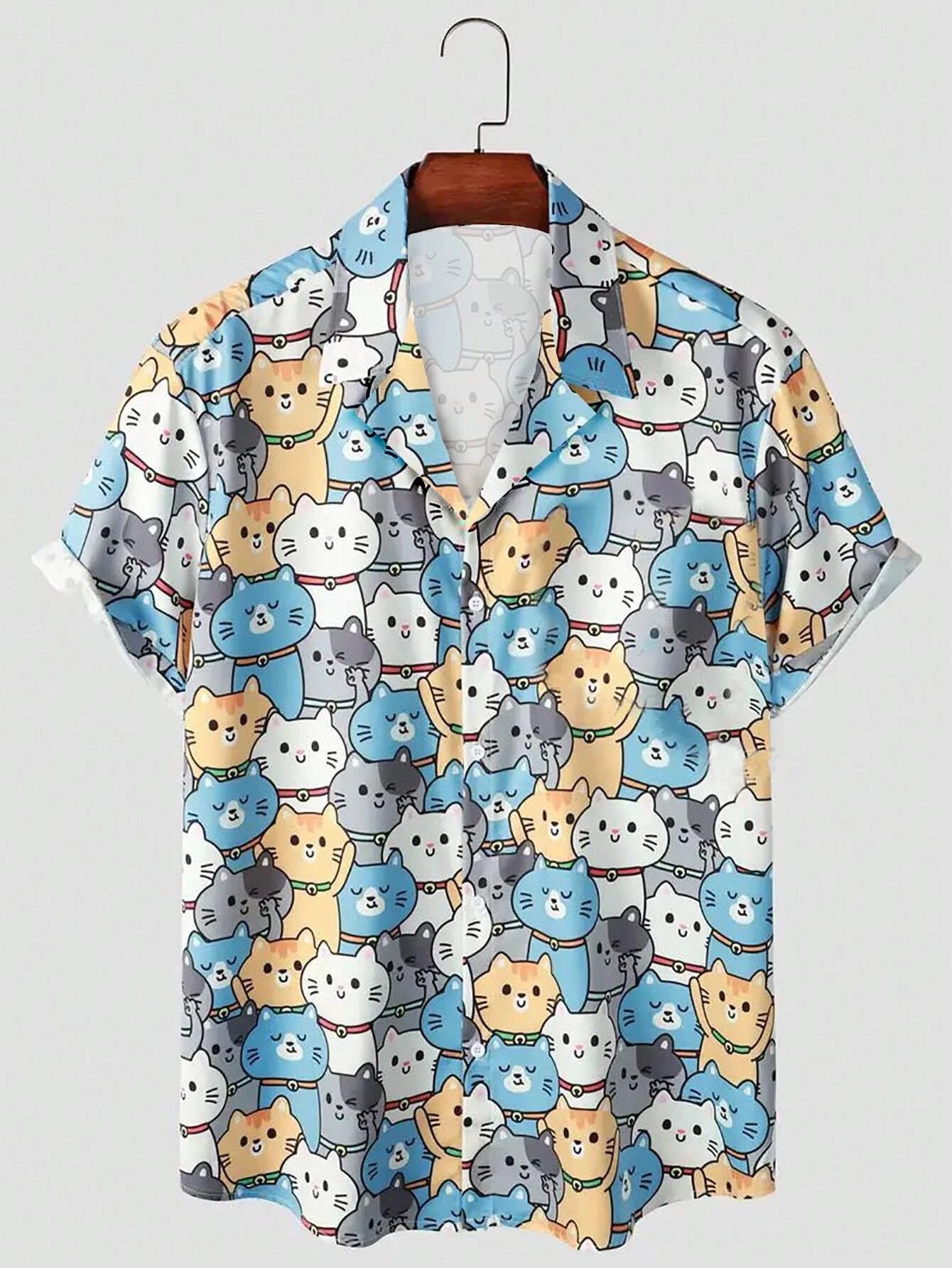 Cute Cat 3D Printing Hawaiian Shirts