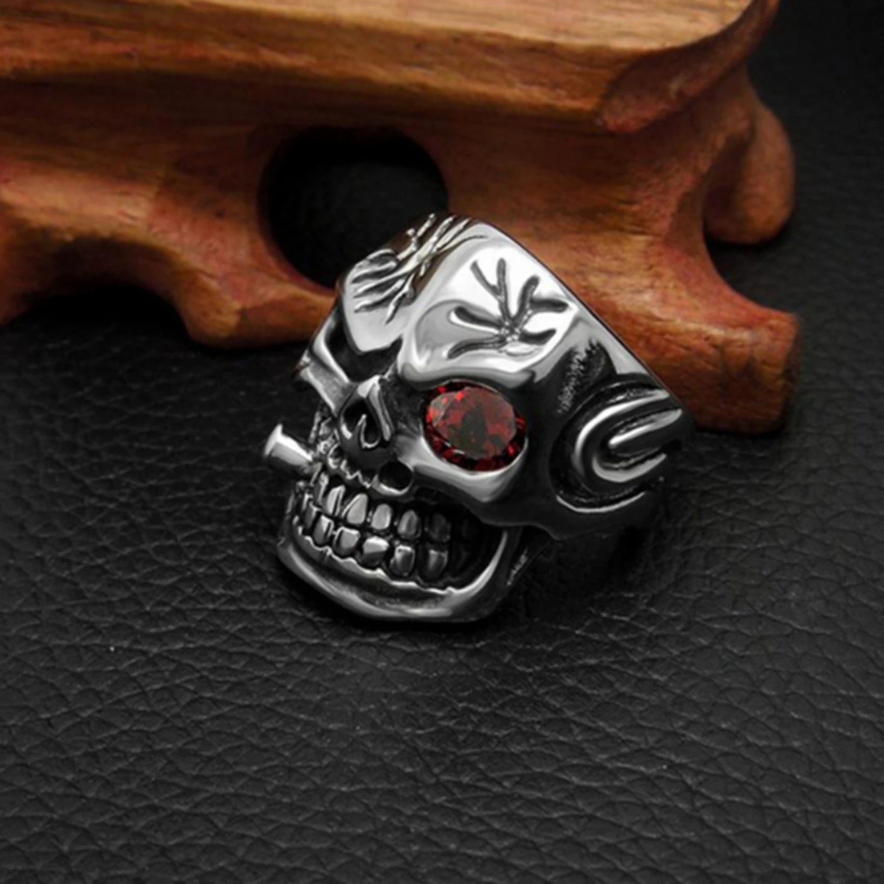 stainless steel skull ring