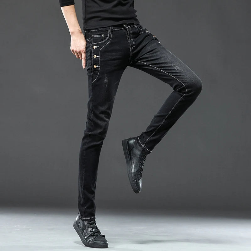 Classic Slim Vintage Fashion  Designer Jeans