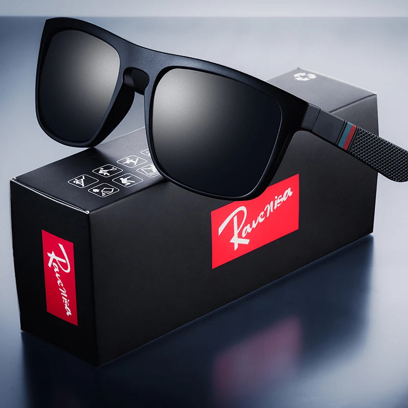 Ravenisa Square Vintage Polarized Sunglasses