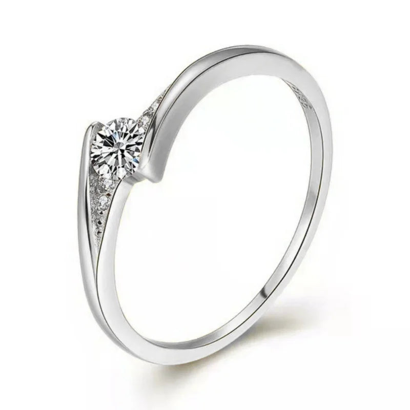 Classic Fashion Metal Zircon Ring