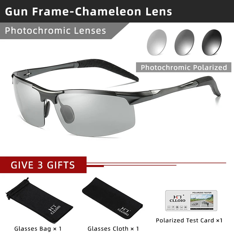 CLLOIO Aluminum Photochromic Sunglasses