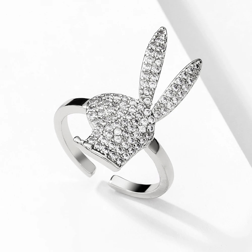 ZAKOL Cute Rabbit Open Rings