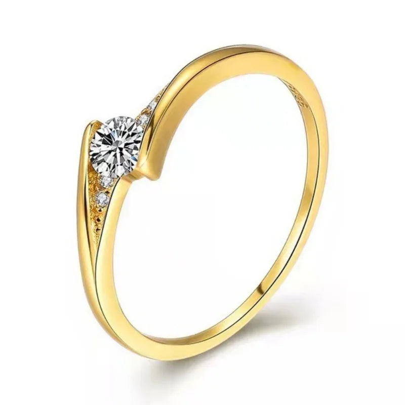 Classic Fashion Metal Zircon Ring