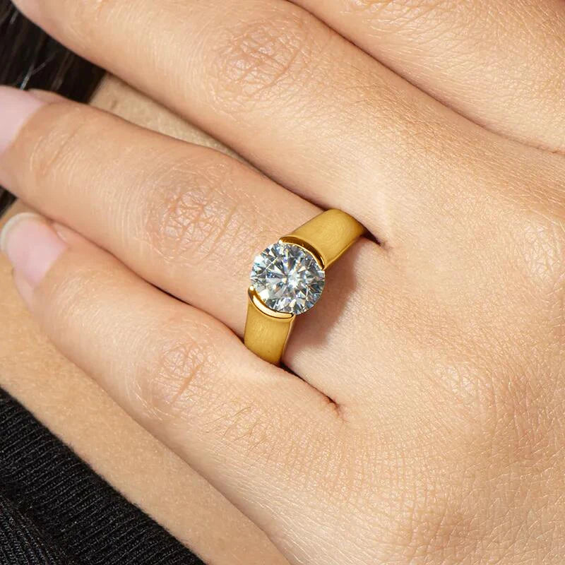 IOGOU 18K Gold Plated Engagement Rings