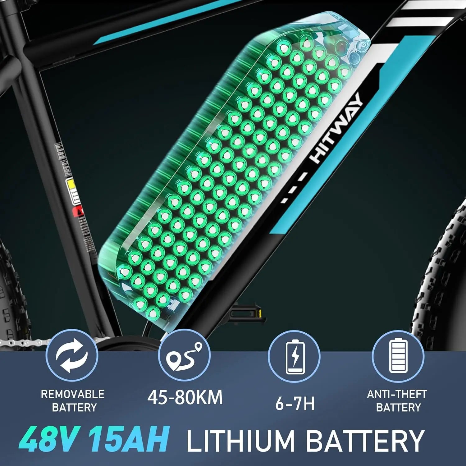 HITWAY Electric Bike E Mountain Bike