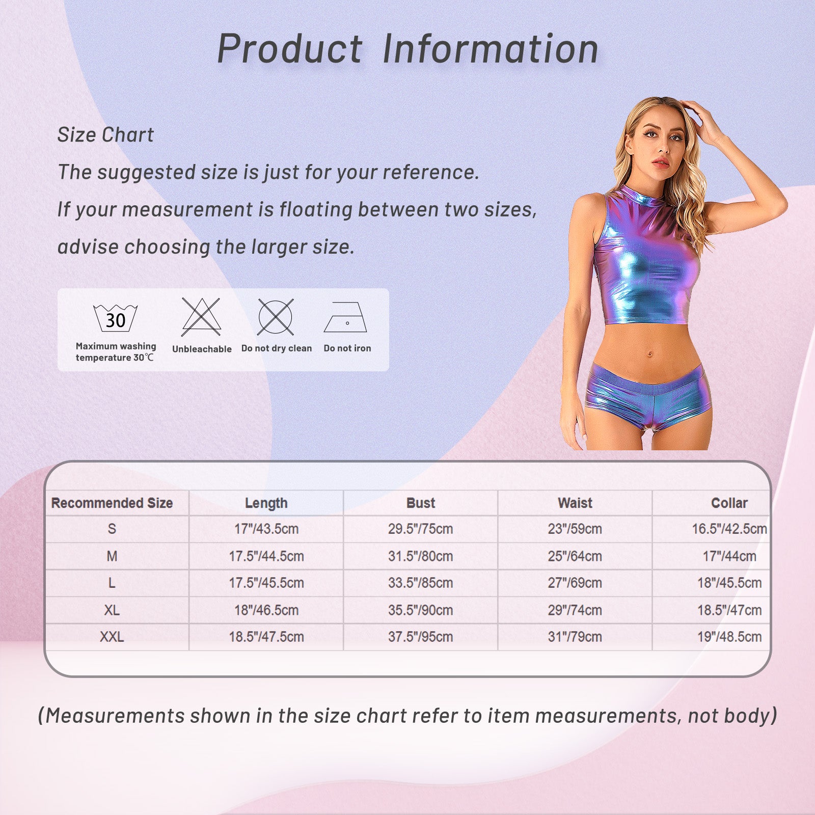 Metallic Mock Neck Crop Top & Hot Shorts