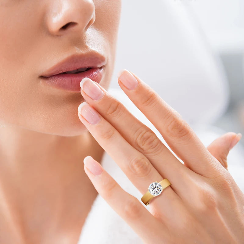 Anziw 18k Gold Plated Engagement Ring