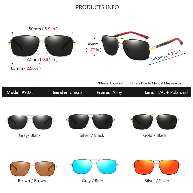 AOWEAR Retro Polarized Sunglasses