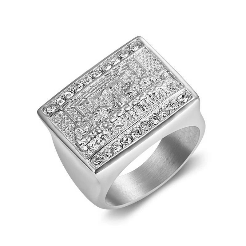 Gold/silver color Vinci Jesus Judah Dinner The Last Supper ring