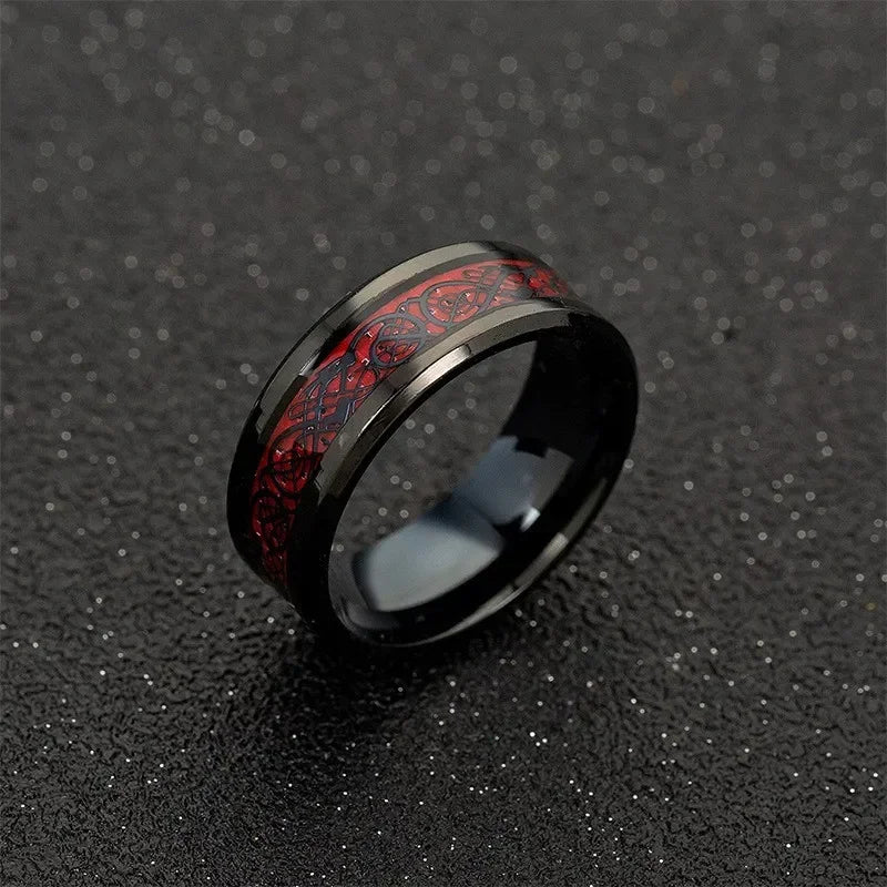Gold Color Dragon Pattern Ring