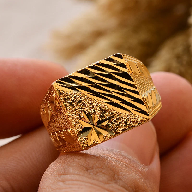 24k gold plating Dubai Middle Eastern Rings